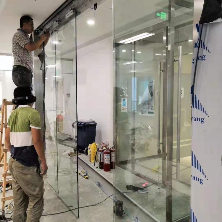 龙泉自动感应门厂电话 安装玻璃感应门 指纹门禁玻璃门