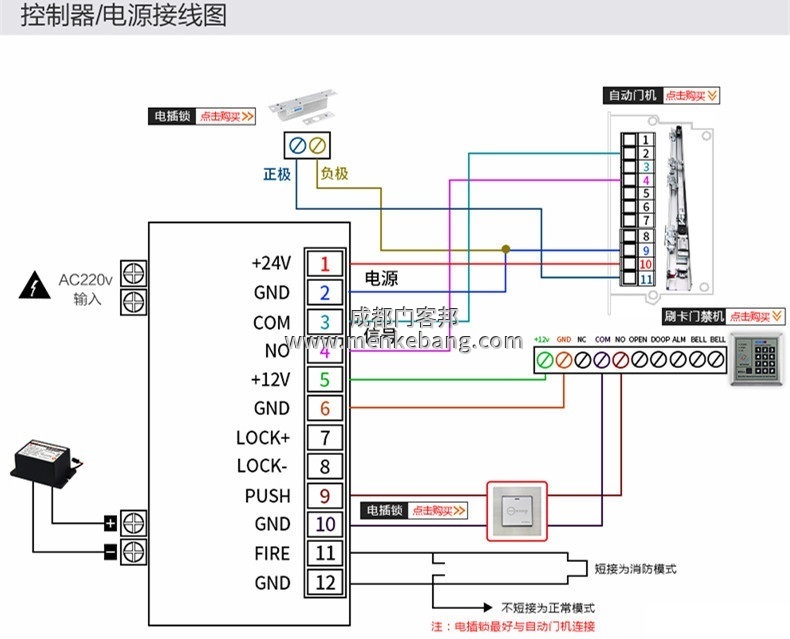 自动门后备电源接线图 自动门后备电源接线图