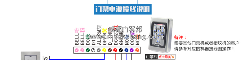 松下自动门门禁接线图