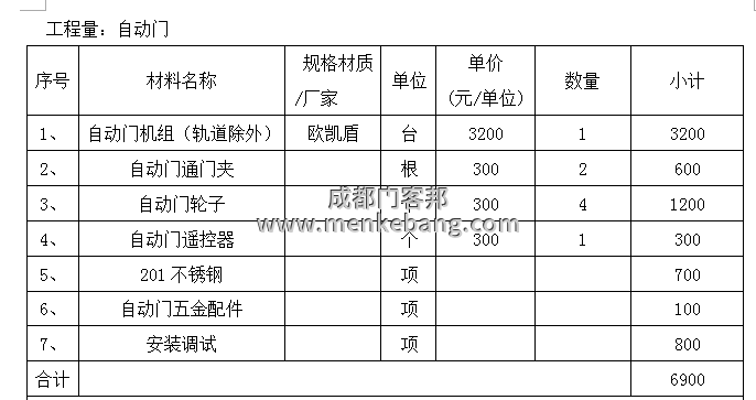商场地下室自动门维修报价