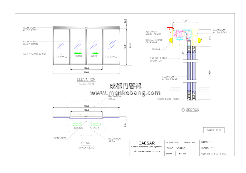 办公室指纹自动门,办公室不锈钢自动门图纸